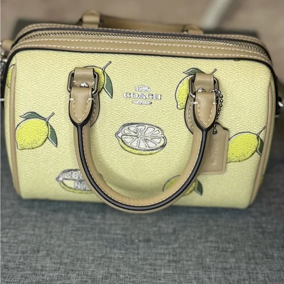 NWT Coach Mini Rowan Lemon (NYC) Crossbody Satchel - Picture 3 of 15